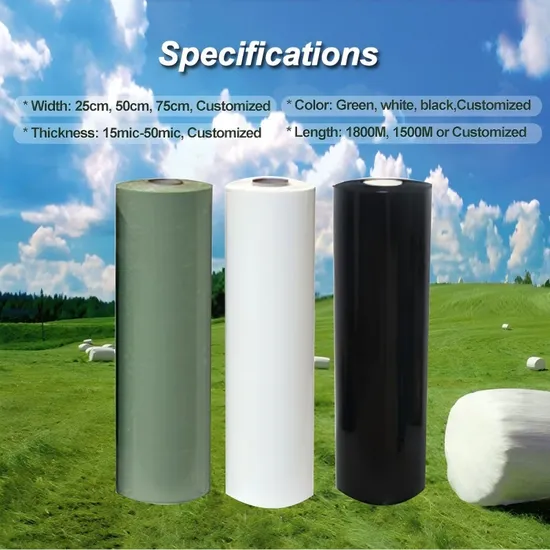 48-Inch Plastic Agricultural Films for Round Bale Silage